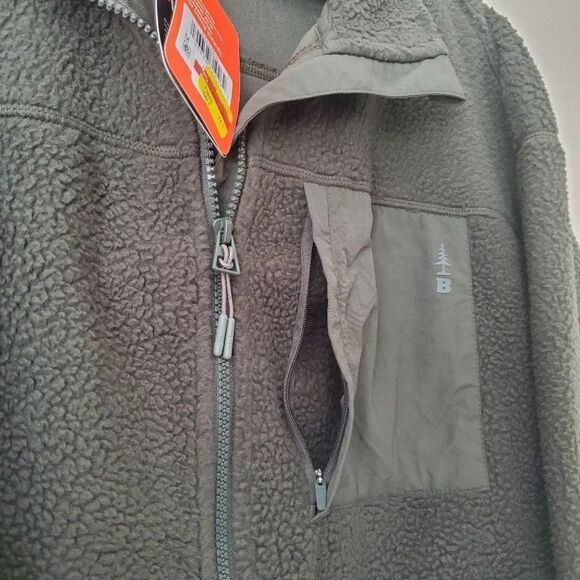 BASS OUTDOOR Coastal Sherpa Full-Zip Jacket Medium Green - Picture 5 of 7